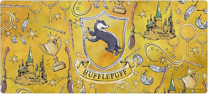 Head Case Designs Officially Licensed Harry Potter Hufflepuff Graphics 37.4 x 15.75 x 0.16 inches (900 x 400 mm) - XL Gaming Office Desk PC Keyboard Mouse Mat Pad
