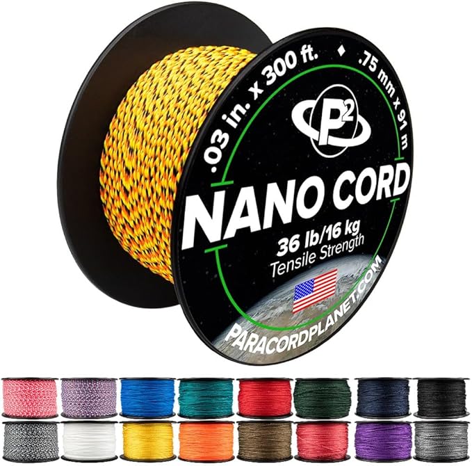 Paracord Planet Nano Cord –Lightweight Nylon Nano Paracord – Great for Arts & Crafts, Home Décor, Camping and More!