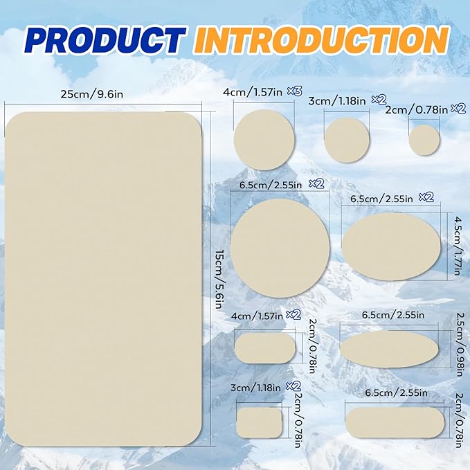 35Pcs Down Jacket Repair Patch Kit Pre-Cut Nylon Patches for Clothes Self-Adhesive Fabric Tape Waterproof Lightweight Outdoor Gear Tenacious Repair Tape for Puffer Jacket Coat Tent Backpack(Apricot)