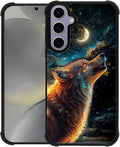 for Samsung Galaxy S24 S25 Case, Star Cave Hungry Wolf Pattern Graphic Design Girl Boy Soft Silicone Hard Acrylic Shock Protection for Samsung Galaxy S24 S25