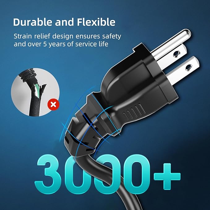 200 FT Outdoor Extension Cord Waterproof, Black, 3-Prong Power Cord, 16 AWG SJTW, 10A 1250W, Grounded, General Purpose Long Extension Cord for Lawn & Garden, ETL Listed