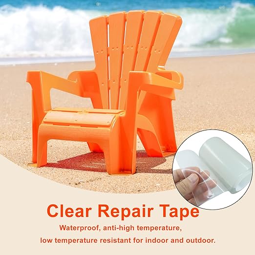 Waterproof Repair Tape - Heavy Duty Clear Instant Seal for Tent, Boat, RV & Pool - 1 Roll Outdoor Repair Patch Cover for Canvas, Tarp, Leather & Sail (4 Inch x 10FT)