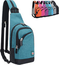 Peicees Small Sling Bag for Women Mens Convertible Crossbody Backpack Shoulder Chest Daypack with Zipper Strap for Hiking