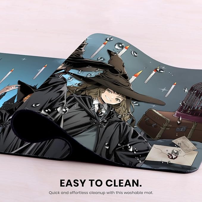 Head Case Designs Officially Licensed Harry Potter Ron, Harry, Hermione Graphics 23.62 x 11.81 x 0.12 inches (600 x 300 mm) - L Gaming Office Desk PC Keyboard Mouse Mat Pad