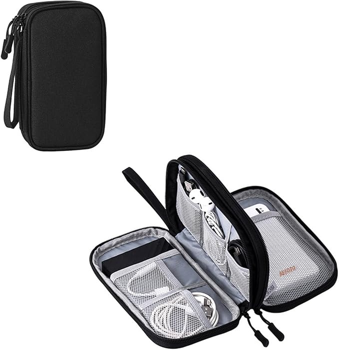 Electronic Organizer Travel Cable Accessories BagPouch Portable Waterproof Storage Bag Electronic Organizer Case for Cable, Mouse,USB Cable,Power Bank,Cord, Charger, Phone, Earphone
