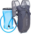 Blue Quartz Hydration Backpack with 2L Water Bladder, Hiking Water Pack with Insulated Compartment for Women Men, Lightweight Running Hydration Vest with Phone Pocket for Cycling, Biking