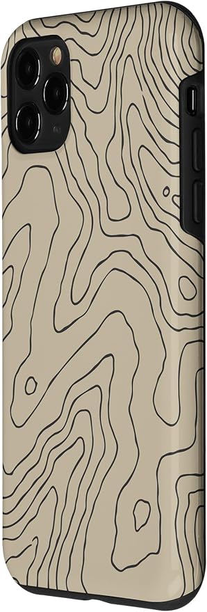 Coyote Country Guide Lines Topographical Contour Map Case for iPhone 11 Pro