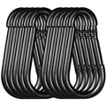 Black Carabiner, Heavy Duty Galvanized Steel Spring Snap Hook Carabiner Clips with 1350LBS Holding Capacity, Ideal for Outdoor, Hammock, Swing and Travel (10PCS M14 5.5Inch)