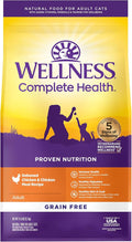 Wellness Complete Health Adult Dry Cat Food, Natural, Grain Free Kibble, Chicken Recipe, 11.5 lb Bag