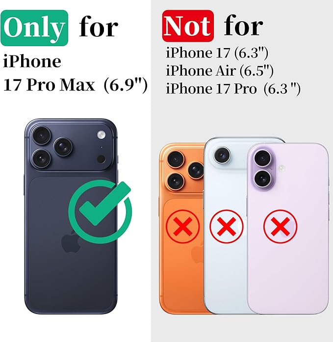 Cozycase TOP Waterproof Case for iPhone 17 Pro Max - Military Heavy Duty 360 Shockproof Full Body with Screen Camera Protector Double IP68 Water Dust Drop Proof Hard Rugged 17PM Front Back Slim Cover