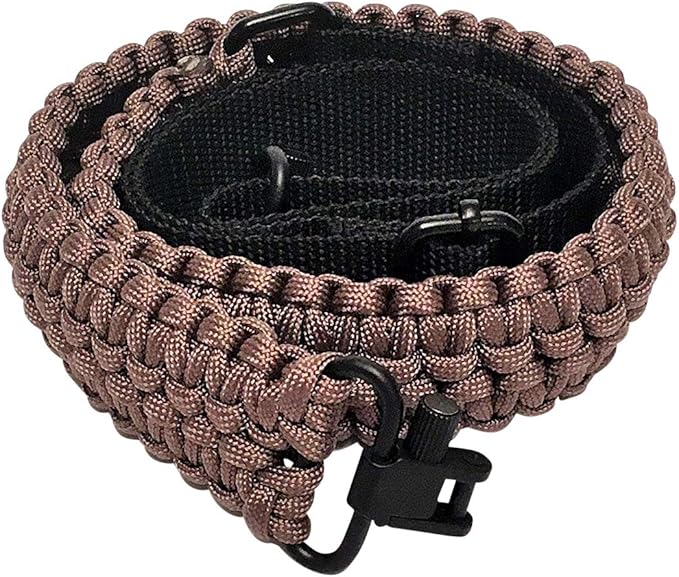 Extra Wide Gun Sling Paracord 550 Adjustable w/Swivels (Multiple Color Options)