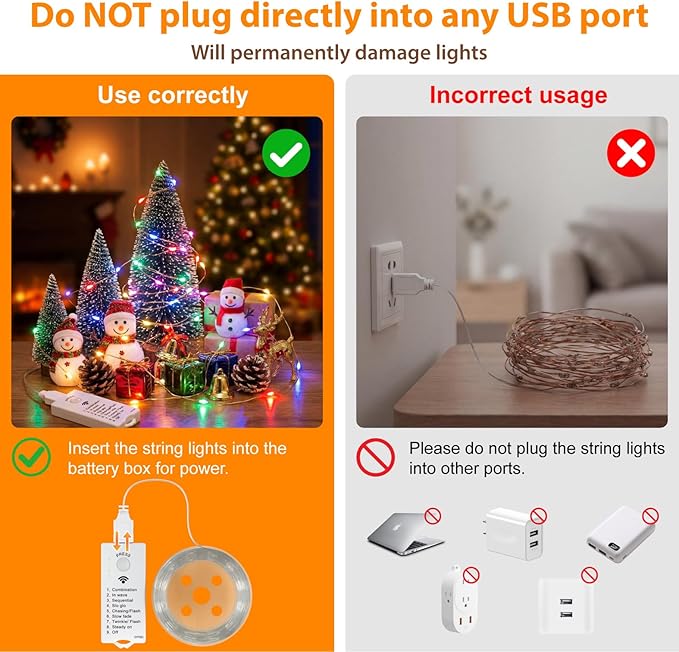 HXWEIYE Rechargeable Fairy Lights with Remote & DIY Timer, 33ft 100LED Battery Operated Twinkle String Lights, 8 Modes Decor Light for Bedroom Indoor Wedding Dorm Christmas Tree Party (Multicolor)