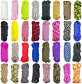 Paracord Crafting Kit, 32 Colors, 10 FT Each, 550lb Parachute Cord for Bracelets, Lanyards, Dog Collars, Idea for Gift (32Colors-A, Mixed)