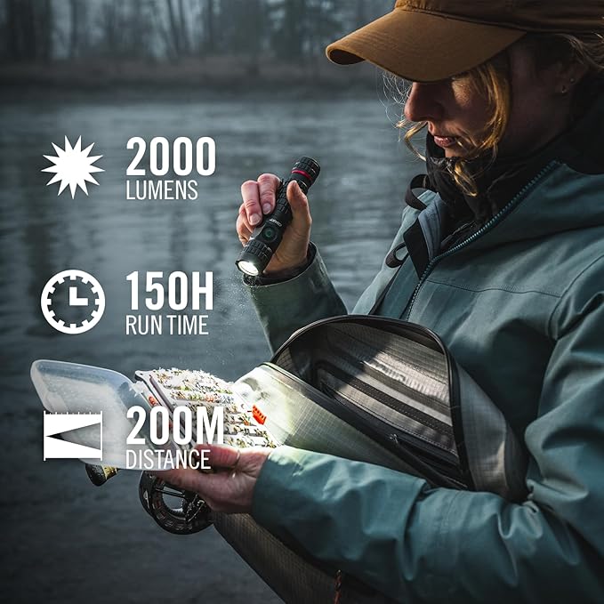Coast PX200R 2000 Lumen Rechargeable LED Flashlight, Twist Focus, USB-C, 2-Position Pocket Clip