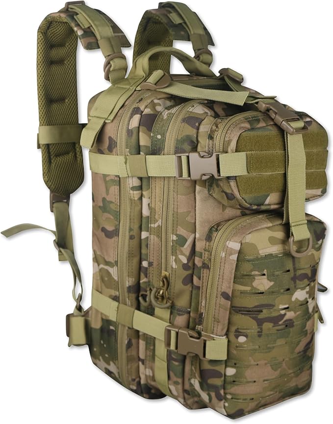 Lightning X Stocked EMS/EMT Trauma & Bleeding First Aid Responder Medical Backpack + Kit + Pouches (Camo)