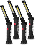 Lmaytech Gifts for Men 4Pack LED Flashlight, Rechargeable Work Lights with Magnetic Base Hook 360°Rotate and 5 Modes Bright LED Flashlight Inspection Light for Car Repair, Grill and Outdoor Use
