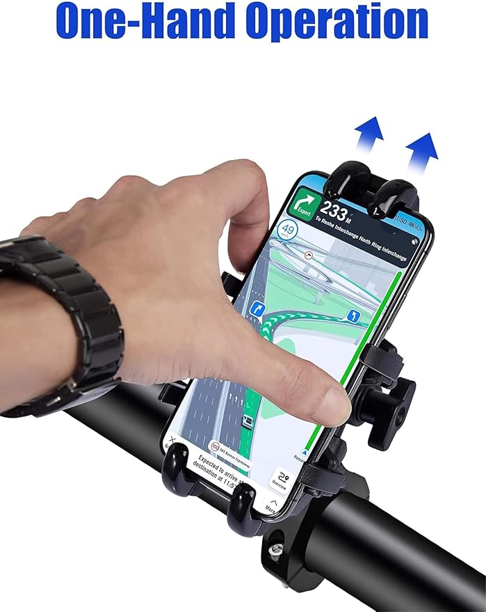 ZIDIYORUO UTV Phone Holder, Aluminum Alloy Heavy Duty Cell Phone Mount for UTV/SXS,360° Adjustable Mounting Bracket Fits 1.75”-2” Roll Cage, 8 Claws Tightly Hold iPhones or 4.7”-7.1" Devices