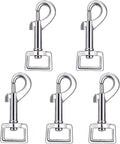 Swivel Snap Hooks, Lucky Goddness 5pcs Metal Heavy Duty Square Eye Clasp Buckle Trigger Clip Multipurpose- Best for Spring Pet Buckle, Key Chain for Linking Dog Leash Collar, Handmade Crafts Project