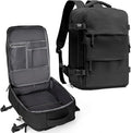 coowoz Travel Backpack For Women Men,Carry On Backpack,Hiking Backpack Waterproof Outdoor Sports Rucksack Casual Daypack Travel Essentials(Black) 25L