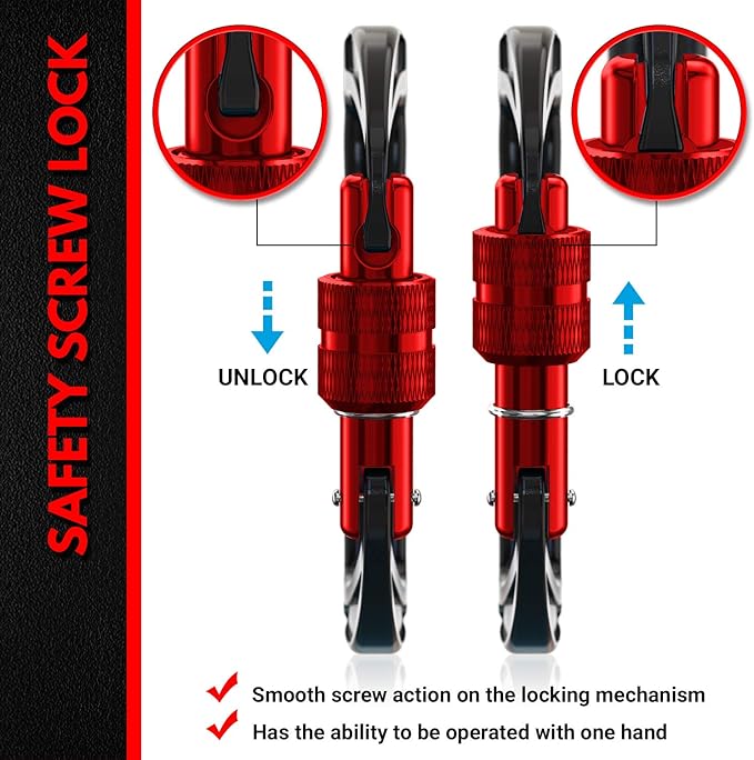 Rhino Produxs 12kN (2697 lbs) Heavy Duty Carabiner Clips, for Securing Pets, Outdoor, Camping, Hiking, Hammock, Dog Leash Harness, Keychains