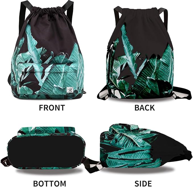 Waterproof Drawstring Bag, Gym Bag Sackpack Sports Beach Backpack for Men Women