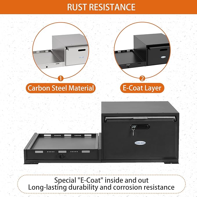 Hooke Road JK/JL/Bronco Trunk Sliding Drawer System & Fridge Slide Mount for 2007-2026 Jeep Wrangler JKU JLU 4-Door & 2021-2026 Ford Bronco 4-Door, Storage Lock Box for Overland Camping Gear
