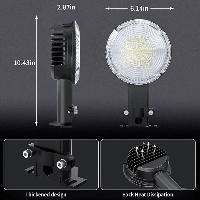 Olafus 170W LED Barn Light, Dusk to Dawn Outdoor Lighting with Photocell, 22000LM Brightness Area Street Outdoor Lights Fixture, IP65 Waterproof 6500K Daylight Exterior Security Flood Lights