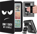 TNP Stand Case with Strap for Kindle Paperwhite 12th Gen 2024 / Kindle Colorsoft Signature Edition - 7" PU Leather Protective Folio Cover with Auto Wake/Sleep & Card Slot, Don't Touch