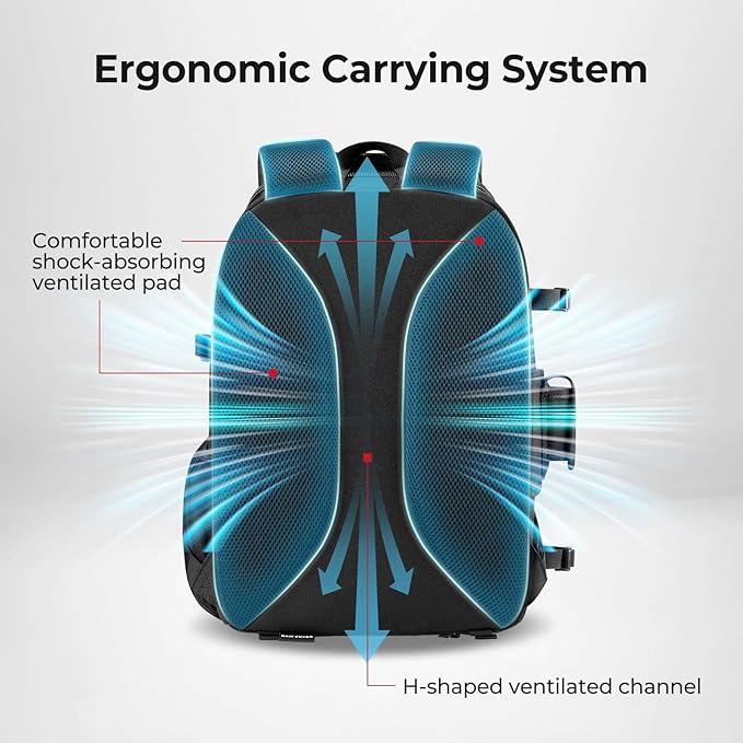 Piscifun Fishing Tackle Backpack with Rod & Gear Holder, Lightweight Fishing Tackle Storage Bag with Protective Rain Cover