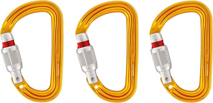 Petzl Sm'D Carabiner - Versatile, Lightweight, Compact, D-Shaped Locking Carabiner for Rock and Ice Climbing