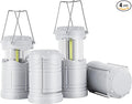 Lichamp LED Camping Lantern, 4 Pack Battery Powered Flashlight for Power Outages, Portable Collapsible Hanging Light Essential for Home, Outdoor, Emergency Lamp Survival Kit Gear for Hurricane, B4LW