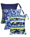 babygoal Hawaii Wet Dry Bags 3 Pack, Waterproof Travel Bags for Swimsuits, Beach, Pool, Gym,Food Storage and Wet Clothes,3LN41-B