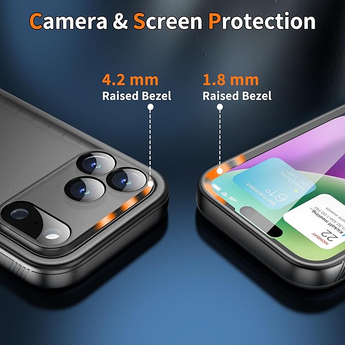 Cozycase TOP Military Protective IP68 Waterproof Case for iPhone 17 Pro Heavy Duty 360 Shockproof Full Body with Screen Camera Protector Double Dustproof Hard Tough 17Pro Front Back Cover