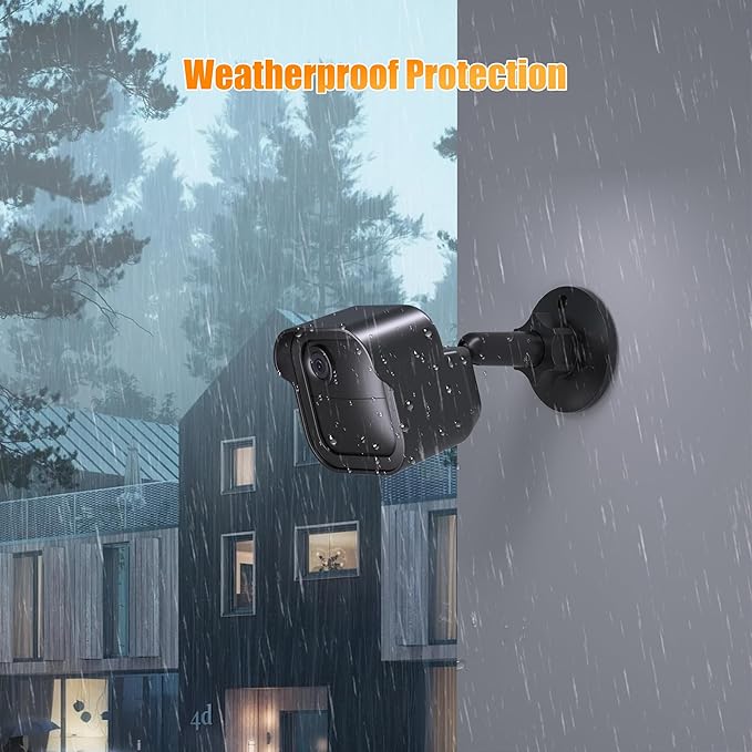 Rhorawill Wall Mount for All - New Blink Outdoor Camera, 2 Pack Weatherproof Protective Housing with Charging Port, 360° Adjustable Bracket for Blink Outdoor 4th & 3rd Gen Cam (Camera Not Included)