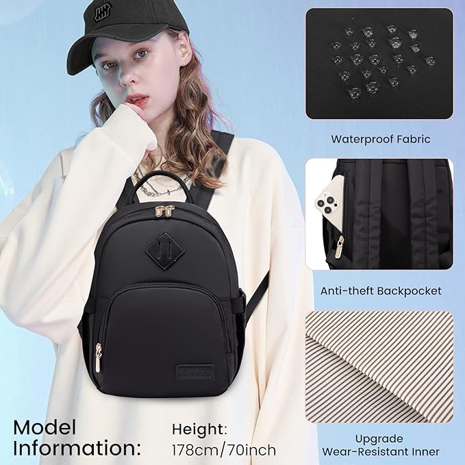 LOVEVOOK Mini Backpack for Women Light Weight Small Waterproof Backpack Purses Daily Backpack… | Light Weight