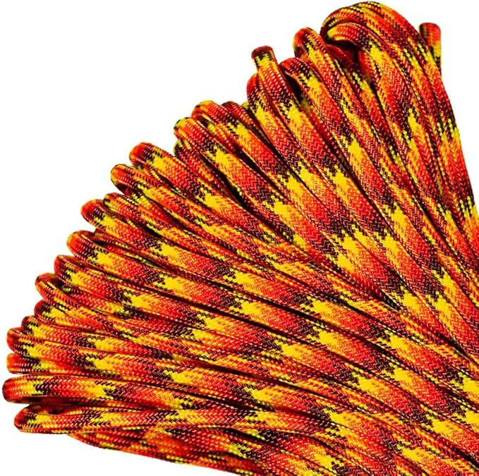 Paracord Planet 550lb Commercial Grade Paracord – 7 Strand Type III Nylon Parachute Cord Hanks for Hiking, Camping, and Fishing – 30+ Colors and Lengths of 50' and 100'