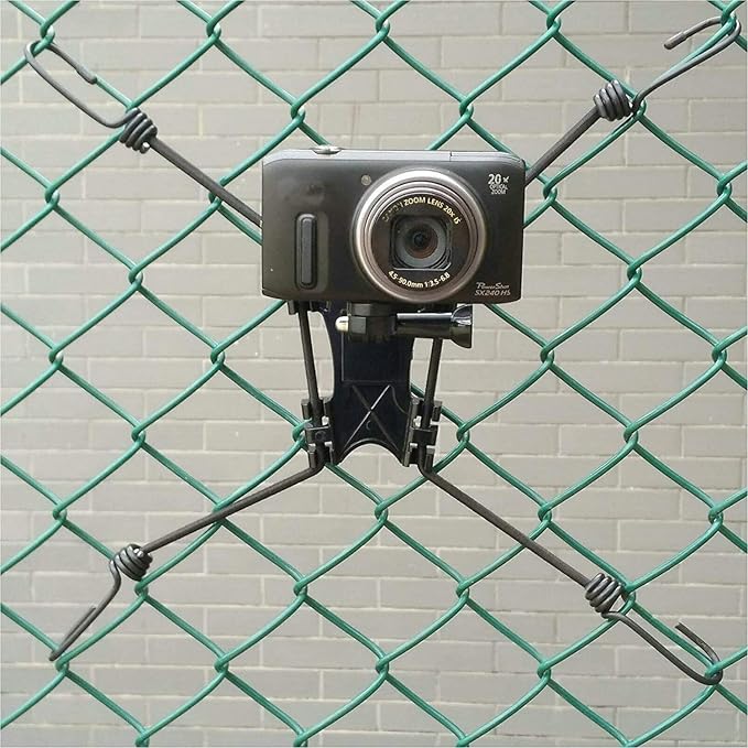 Pmsanzay Fence Mount Holder for Cameras and Smartphones - Black