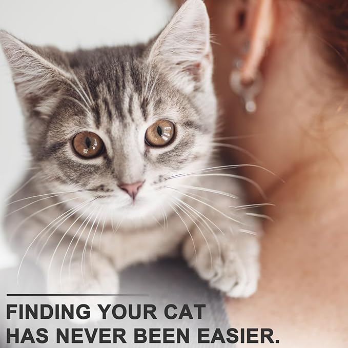 Reflective AirTag Cat Collar, Integrated Cat Tracker Collar with Air Tag Holder and Bell, Safety Elastic Band Cat GPS Collars for Girl Boy Cats, Kittens and Puppies (Orange, S)