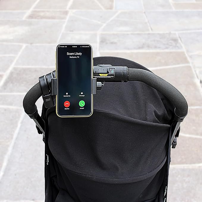 Adjustable Gooseneck Phone Holder - Suitable for Phone Holder for mic Stand，Baby Strollers, Treadmills, Shopping carts, Bicycles, Cars, Boats, and Golf carts