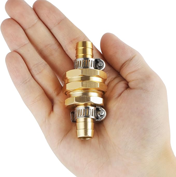 5 Set Garden Hose Repair Connector Kit with Clamps, Fit for 1/2" Garden Hose Fitting,1/2" Barb x 3/4" GHT Garden Hose Adapter/Fittings, Water Hose Repair Kit