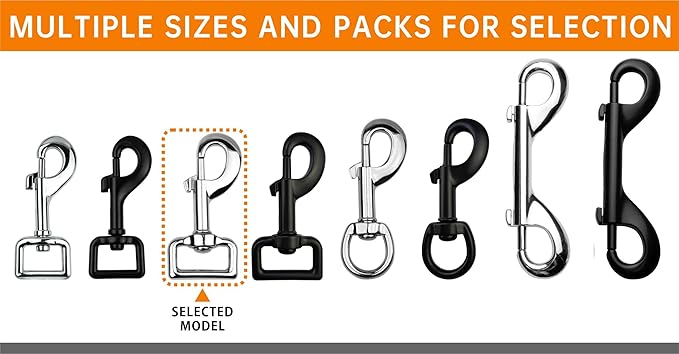 Garwor 1 Inch Heavy Duty Chrome Swivel Snap Hooks Trigger Snaps Dog Leash Hook Key Chain for Linking Pet Leash & Collar, Pet Harness, Purse Straps-4 Pcs