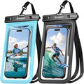 Rynapac Waterproof Phone Pouch - 2 Pack, IPX8 Waterproof Phone Case with Lanyard for iPhone 17 16 15 Pro Max, Cell Phone Dry Bag for Beach Vacation Travel Cruise Essentials, Touch Screen, Up to 8.5"