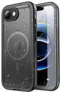 SPORTLINK for iPhone 16e/17e Case, IP68 Waterproof Military Protective Full Body Heavy Duty Shockproof 360 Sealed Dustproof with Camera Screen Protector Cover for i Phone 16 e 6.1" Mag/Black