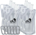 Ancable 33oz Collapsible Water Bottles, 6-Pack Reusable Travel Foldable Water Bottles for Hiking Camping Running Bike, BPA-Free Water Bottle