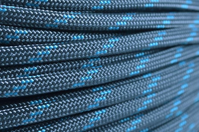 BORED? PARACORD! 550 lb Paracord – Ideal for Crafting, DIY Projects, Camping, Military & Active Outdoors – 300+ Colors – Tactical Parachute Cord Type III – Strong - Frostbite 50 Feet