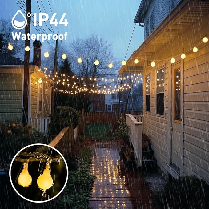 JMEXSUSS 100 LED Connectable Globe String Lights Indoor Bedroom, 33ft Warm White Christmas Lights Plug in with Remote, 8 Modes Hanging Fairy Light Outdoor for Room Classroom Party Spring Home Decor