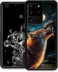 for Samsung Galaxy S20 Ultra Case, Star Cave Hungry Wolf Pattern Graphic Design Girl Boy Soft Silicone Hard Acrylic Shock Protection for Samsung Galaxy S20 Ultra
