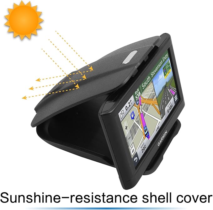 GPS Dash Mount [Matte Black Dock] for Garmin Nuvi Drive Dezl Drivesmart, Tomtom, Magellan Roadmate, Rand McNally, Navman, Cell Phone - Car Adhesive Non-Slip Dashboard Replacement Holder for Satnav