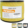 SDHUATUO Paracord Rope 500FT, 550lb Type III Nylon Parachute Cord 7-Strand Core with Reflective Strips, Utility String for Survival, Camping Gear, Hiking, DIY, Crafting, Outdoor, Yellow