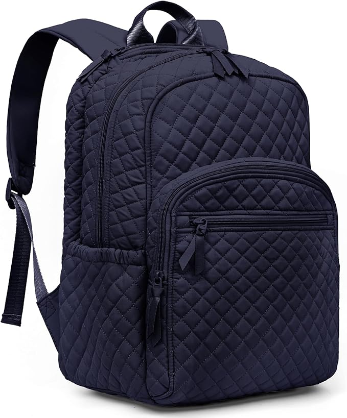 Backpack for Women,College Backpack,Quilted Casual Daypack,Waterproof Bookbag for 15.6Inch Laptop